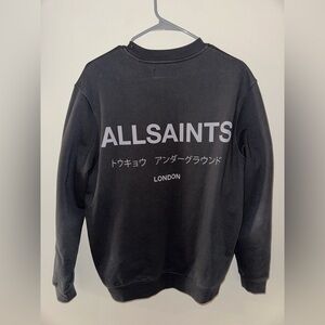 All Saints Underground Crew in Dark Grey in size Small